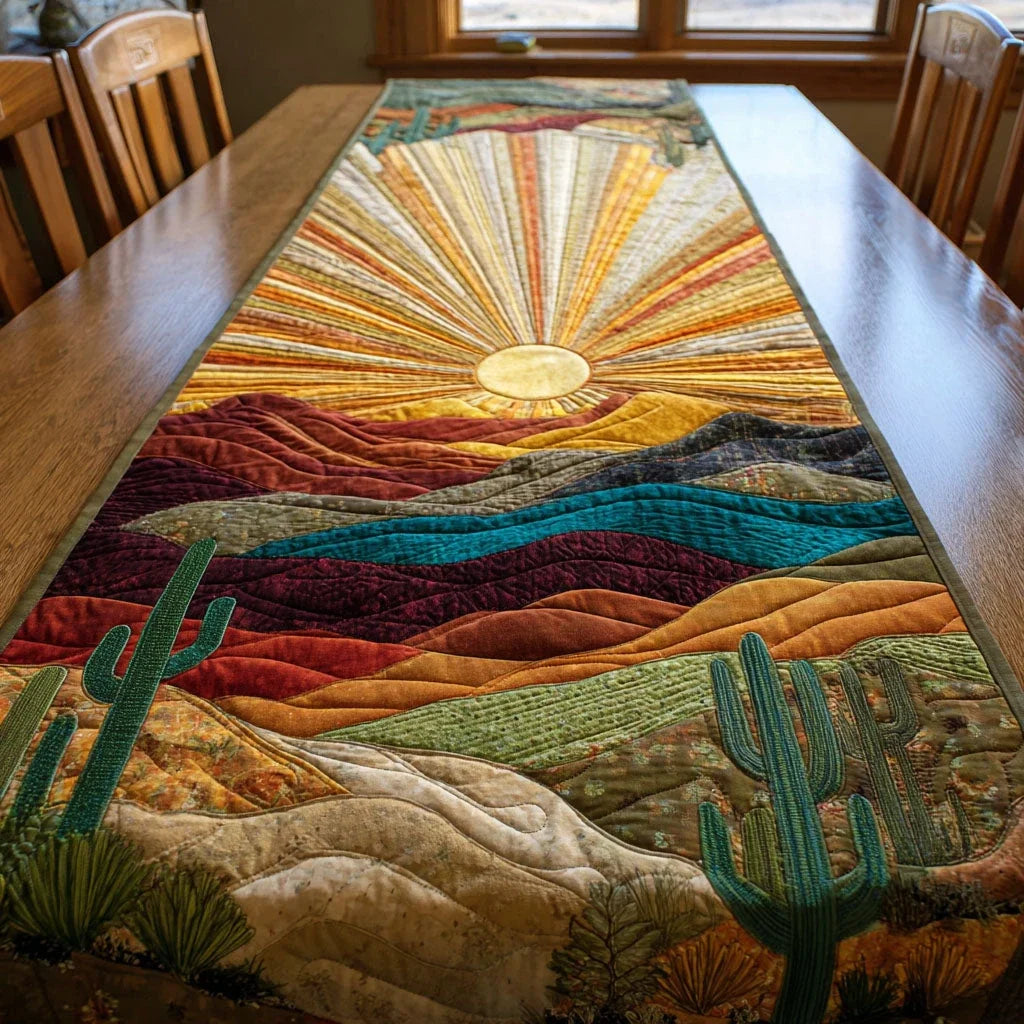 Desert Bloom Quilted Table Runner