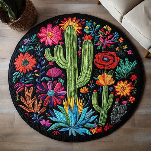 Desert Bloom Serenity Quilted Round Mat