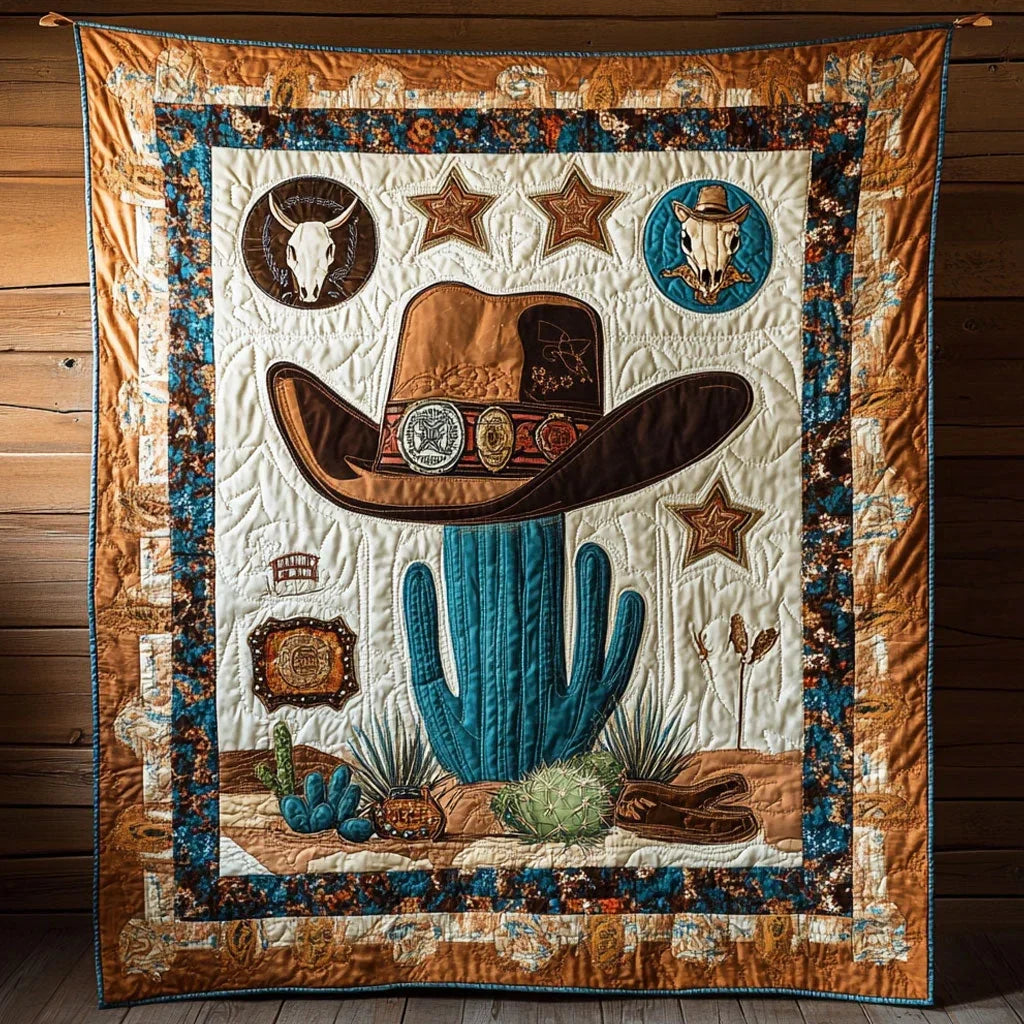 Desert Cowboy Quilt Blanket