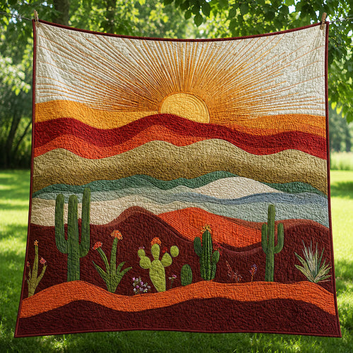 Desert Sun Quilt Blanket - Quilted Blanket by Wild and Way