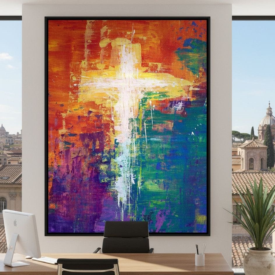 Abstract Cross Canvas Wall Art