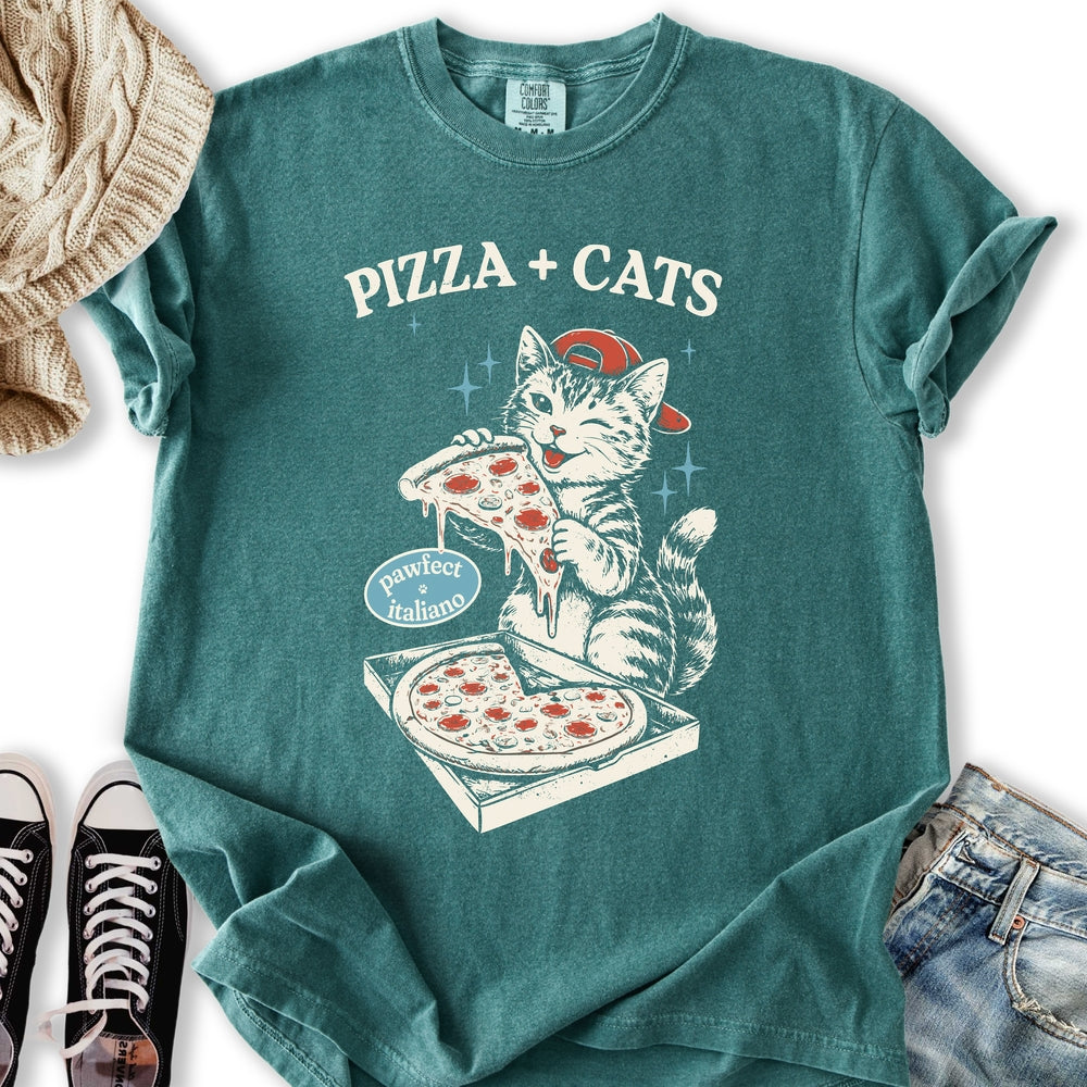 Pizza and Cats Relaxed Tee