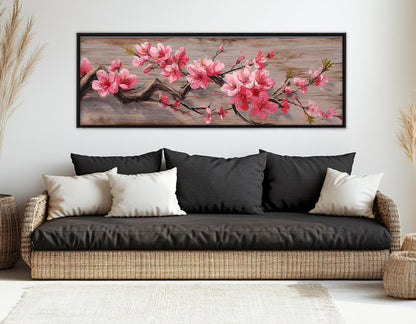 Sakura Canvas Print – Floral Wall Decor With Rustic Flower Art | Ready To Hang