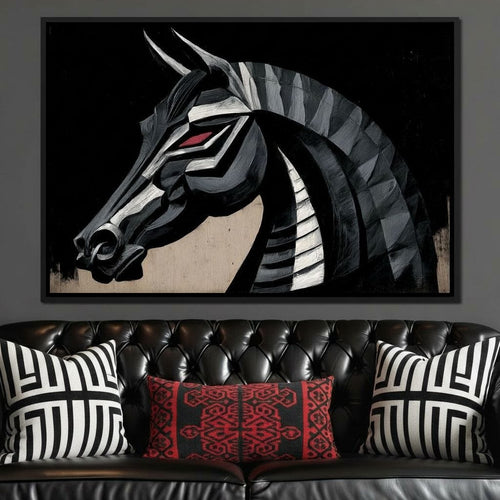 Iron Equine Spirit Descent Canvas Wall Art