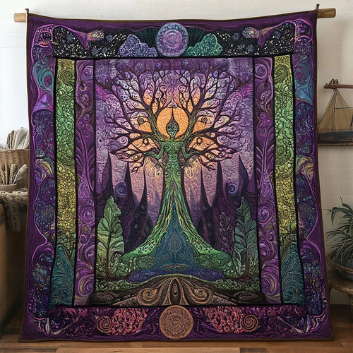 Divine Mother Tree Of Life Quilt Blanket