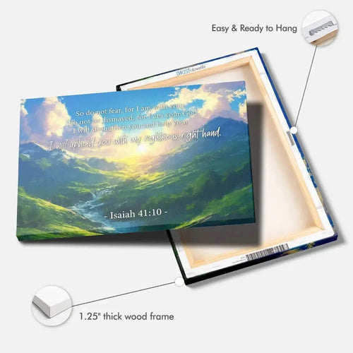 isaiah 41 10 do not fear for i am with you mountain landscape wall art canvas (Landscape)