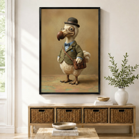 Dodo Gentleman Portrait Whimsical Canvas Art Wall Art