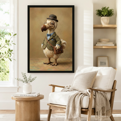 Dodo Gentleman Portrait Whimsical Canvas Art Wall Art