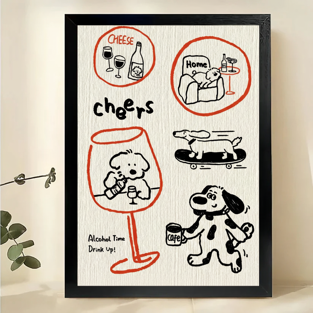 Dog Lover Canvas Wall Art - Cheers Home Decor Print