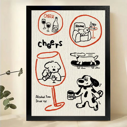 Dog Lover Canvas Wall Art - Cheers Home Decor Print