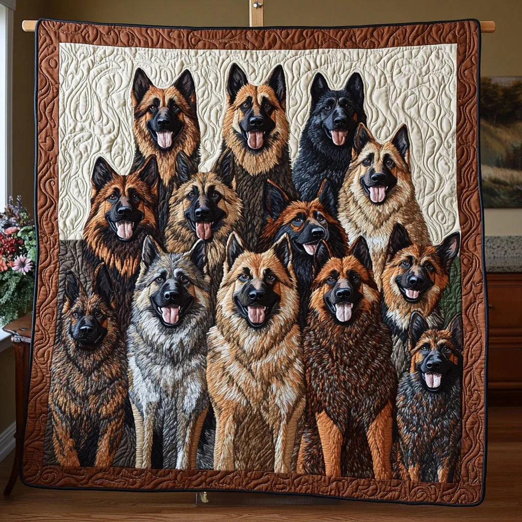 Dog Doodle Quilt Blanket