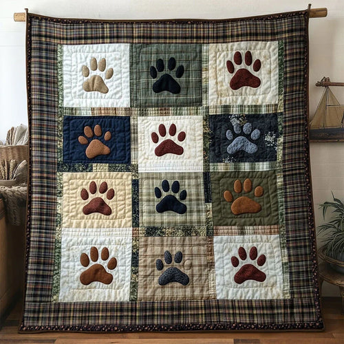 Dog Paw Heritage Quilt Blanket