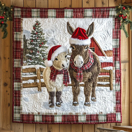Donkey Farm Charm Quilt Blanket