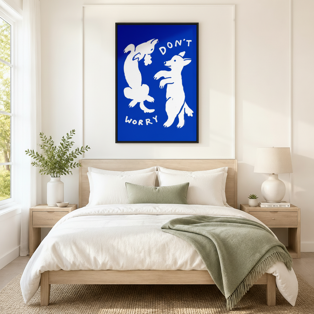 Don't Worry Dancing Dogs Canvas Wall Art