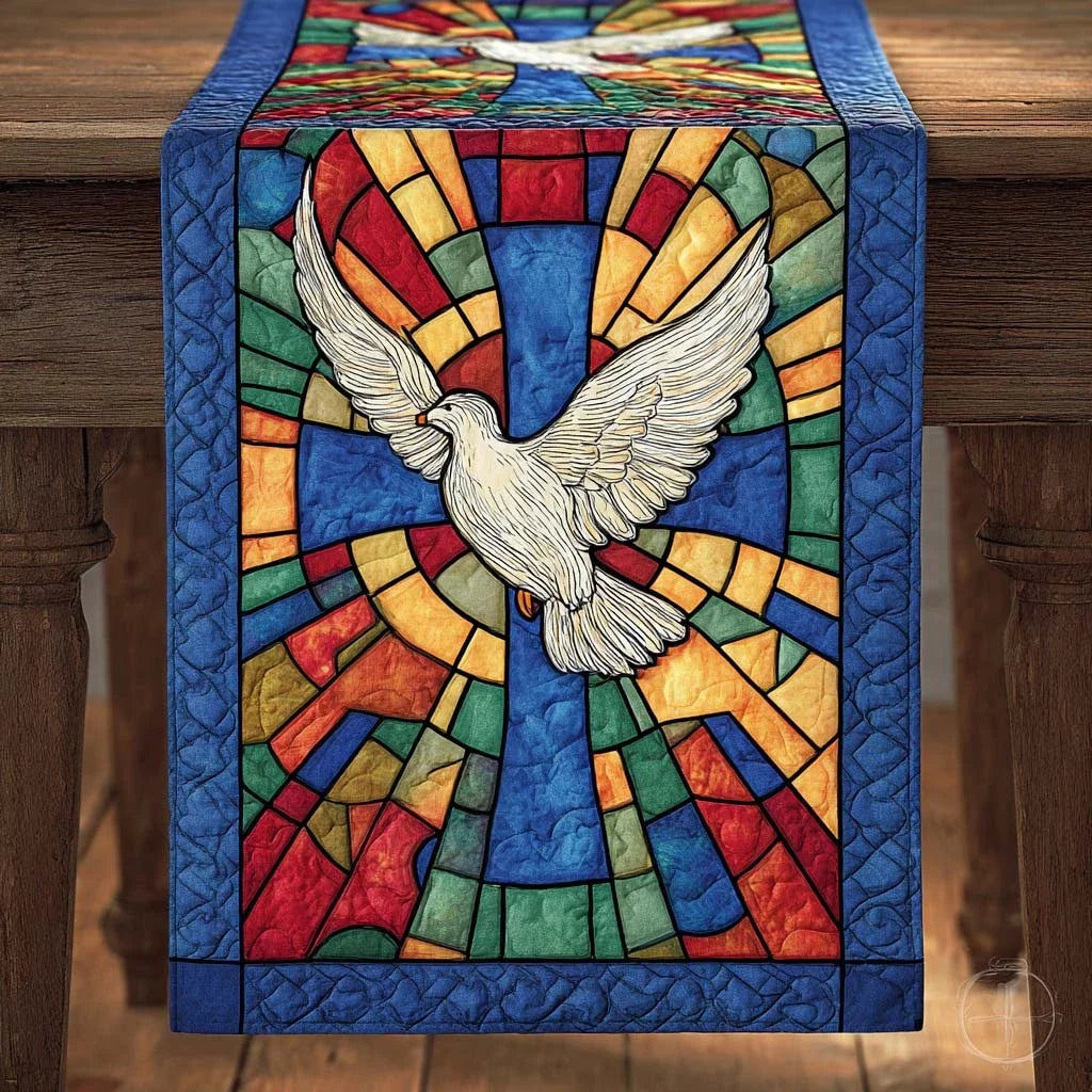 Dove of Grace Quilted Table Runner