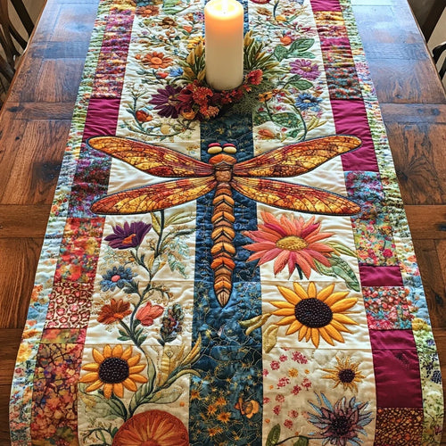 Dragon Bloom Quilted Table Runner