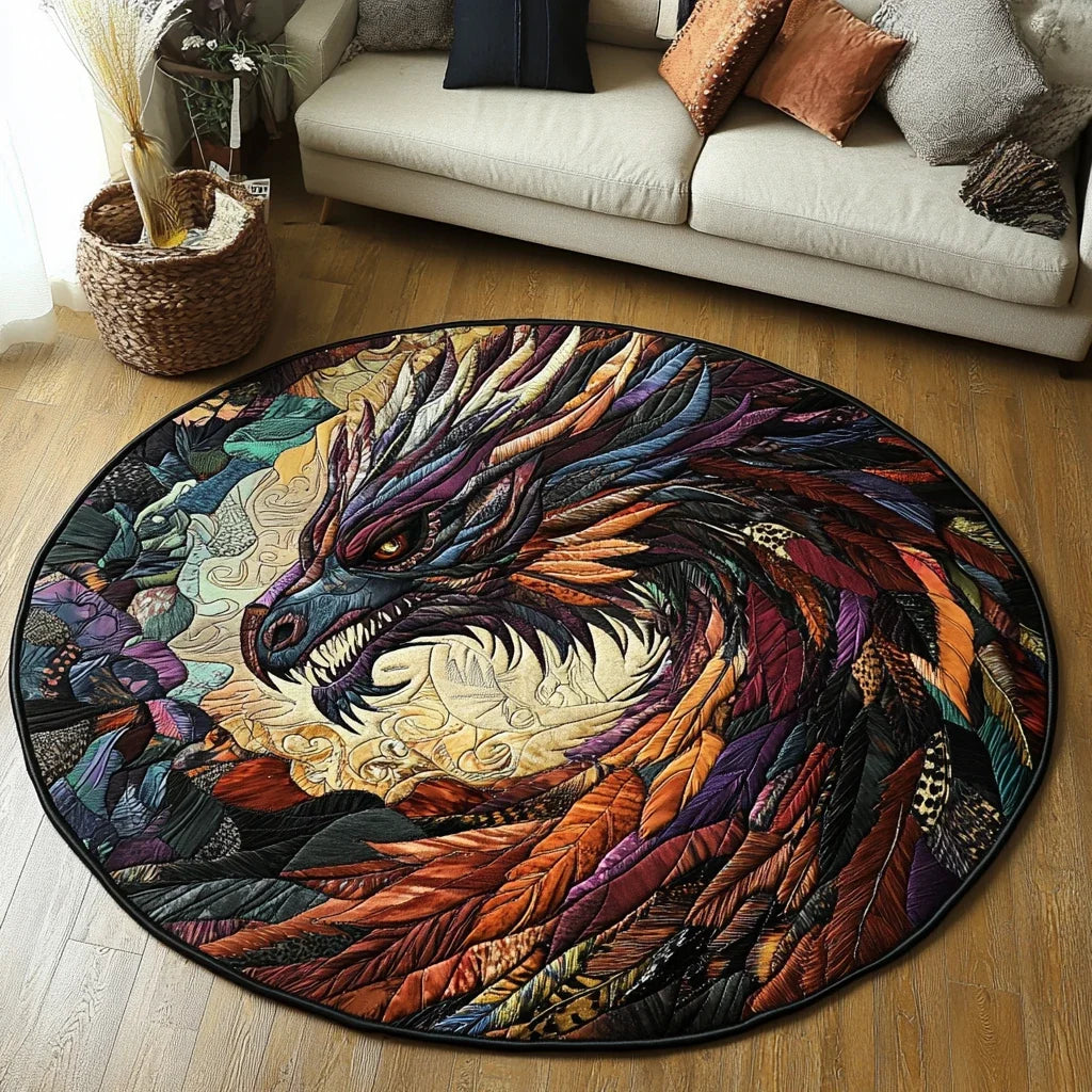 Dragon Lair Quilted Round Mat