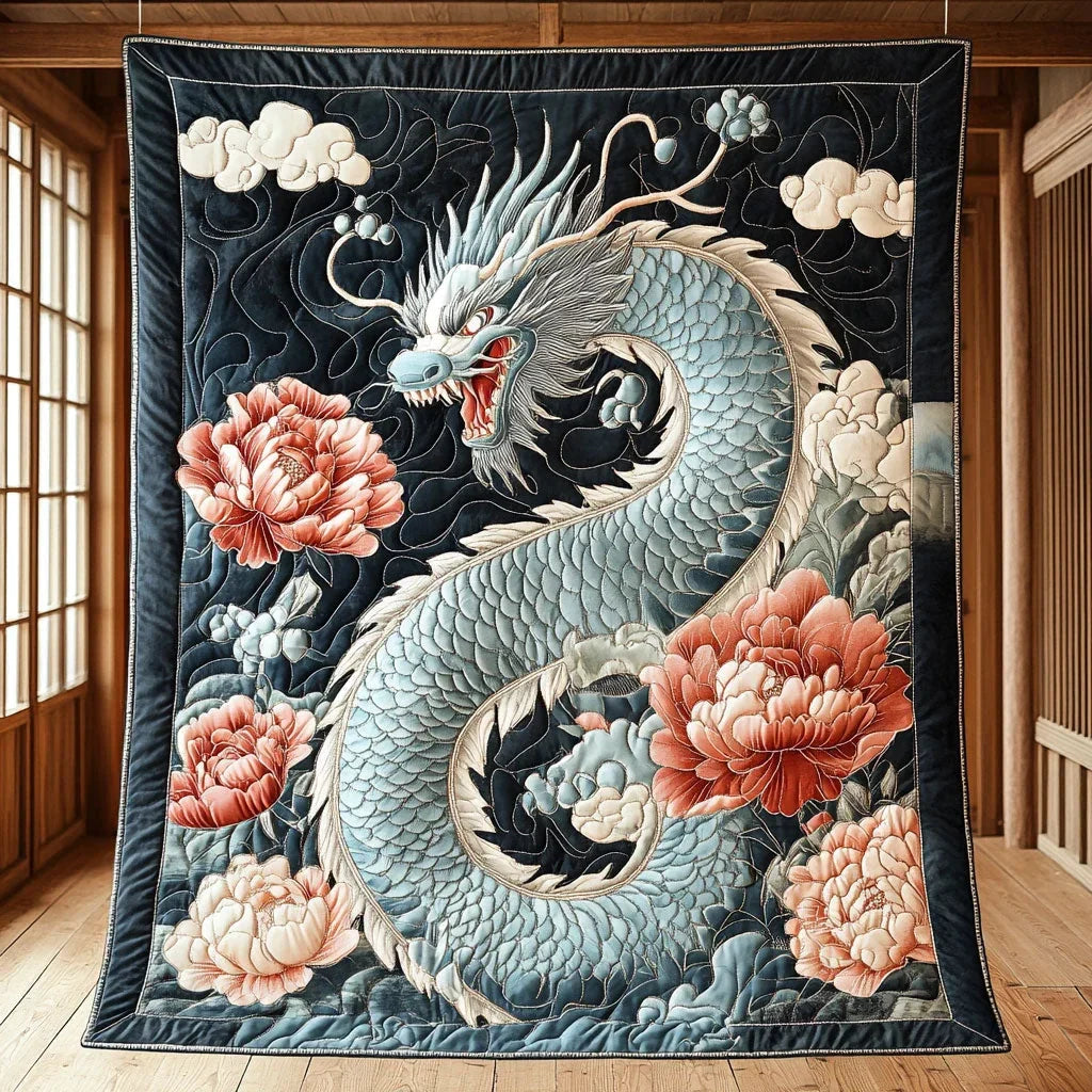 Dragon Petal Dance Quilt Blanket