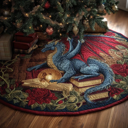 Dragon Realm Christmas Quilted Tree Skirt