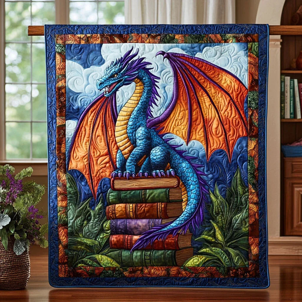 Dragon Scholar Quilt Blanket