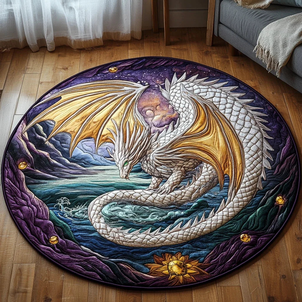 Dragonfire Halo Quilted Round Mat