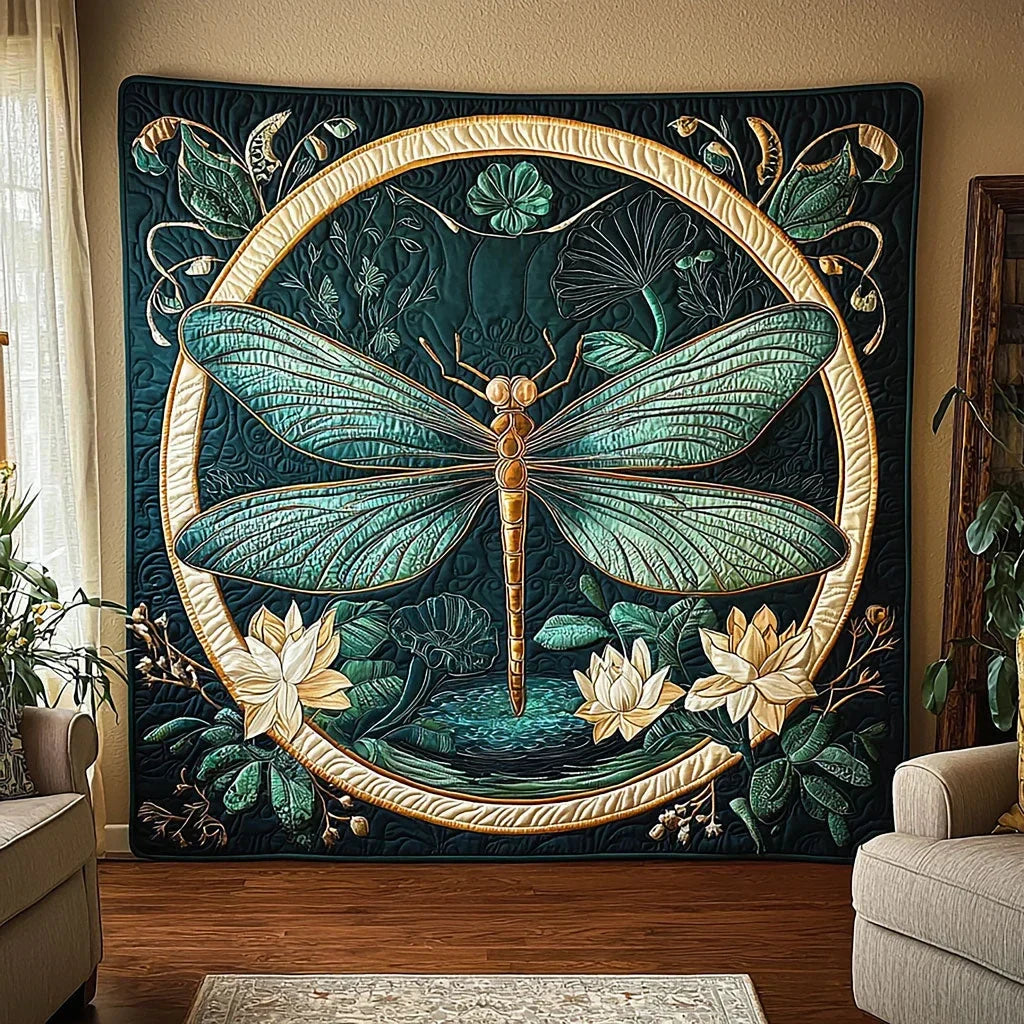 Spirit Dragonfly Quilt Blanket