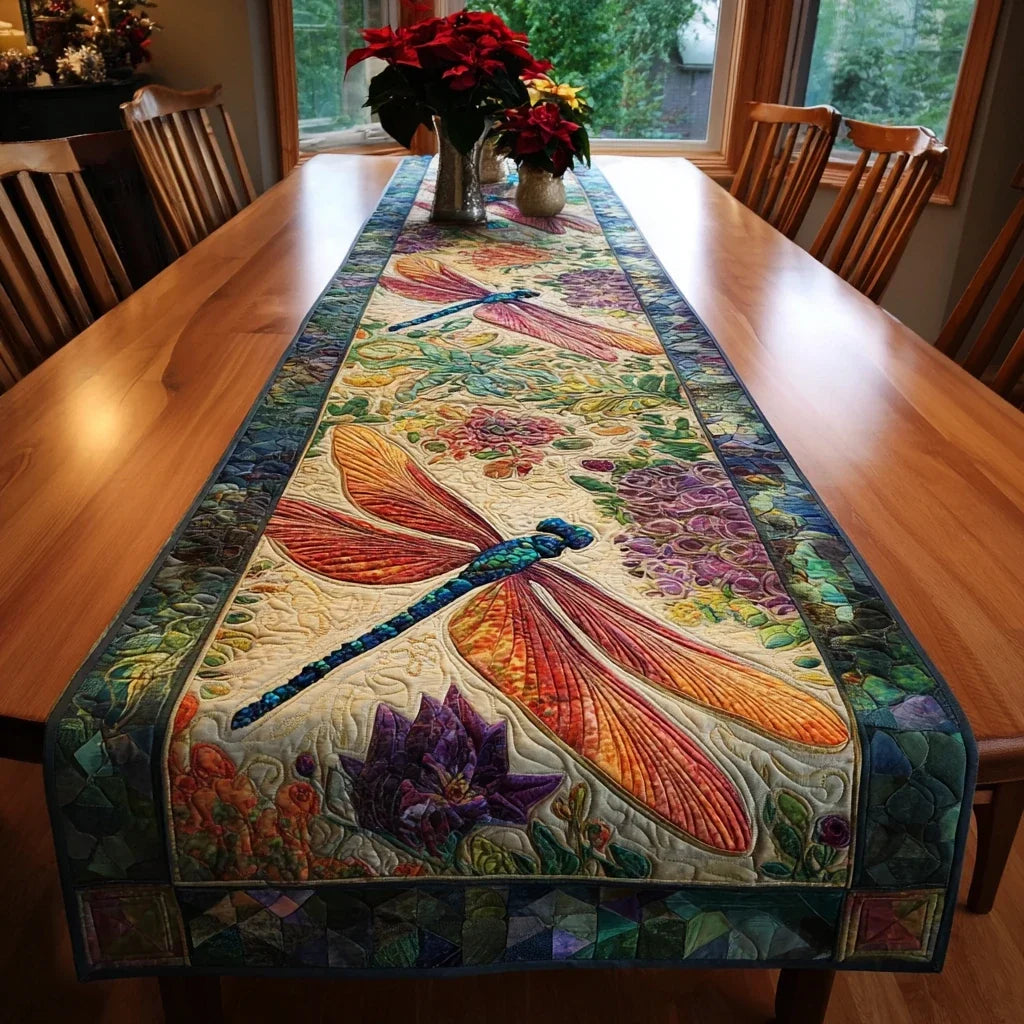 Dragonfly Quilted Table Runner