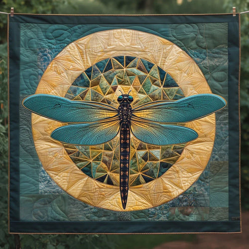 Dragonfly Radial Burst Quilt Blanket