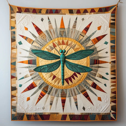 Dragonfly Solar Odonata Quilt Blanket