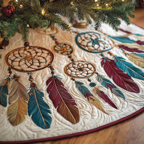 Dreamcatcher Bloom Christmas Quilted Tree Skirt