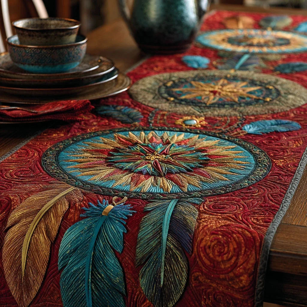 Dreamcatcher Bloom Quilted Table Runner