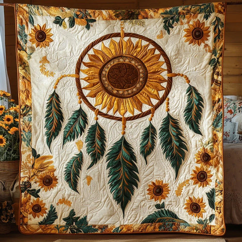 Dreamcatcher Boho Bloom Quilt Blanket