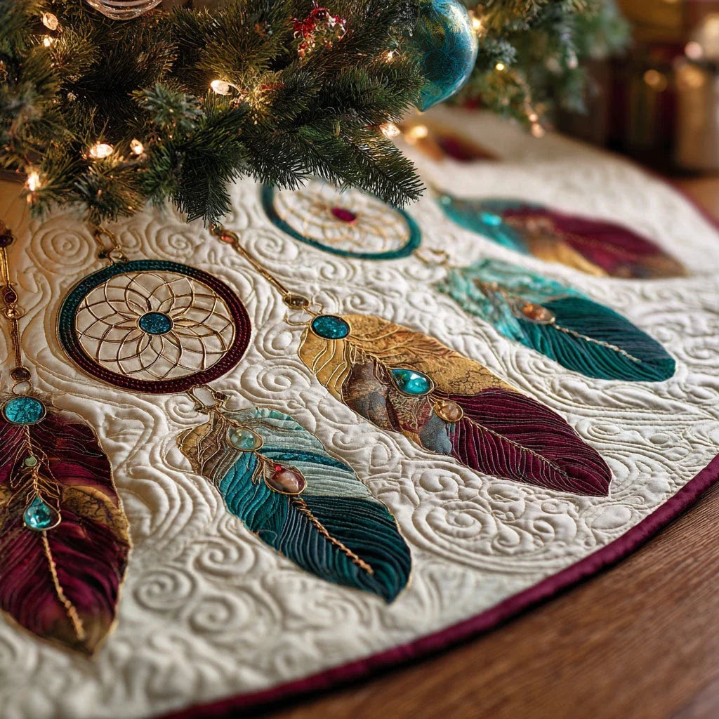 Dreamcatcher Path Christmas Quilted Tree Skirt
