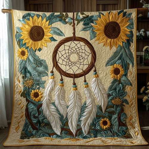 Dreamcatcher Rustic Bloom Quilt Blanket