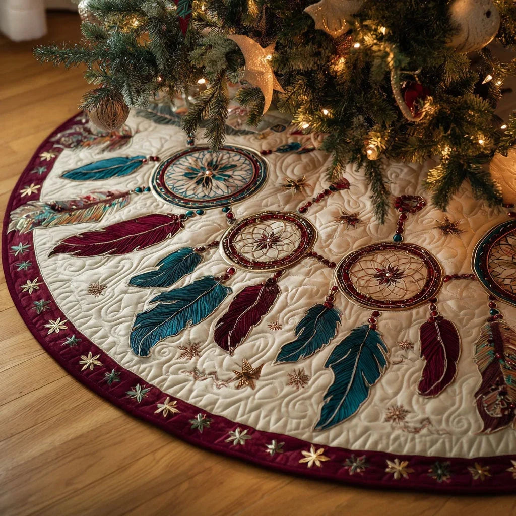 Dreamcatcher Whisper Christmas Quilted Tree Skirt