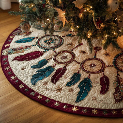 Dreamcatcher Whisper Christmas Quilted Tree Skirt