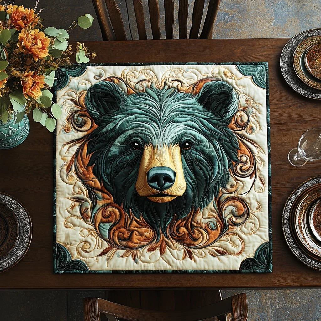 Dreaming Bear Quilted Table Topper