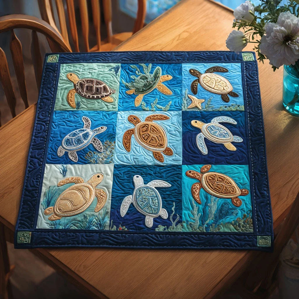 Dreaming Shell Quilted Table Topper