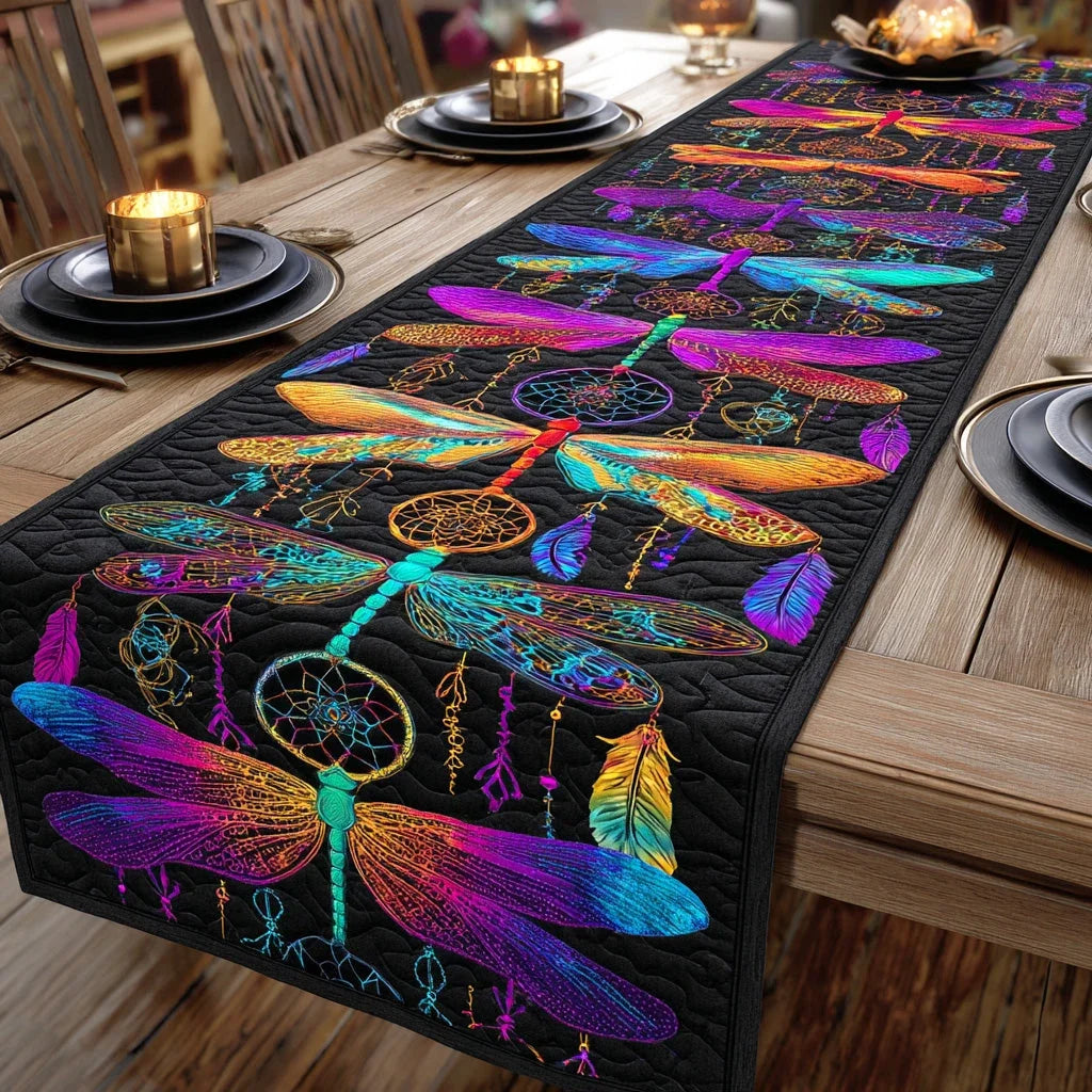 Dreamy Pond Light Quilted Table Runner