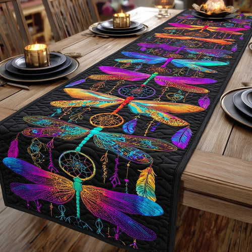 Dreamy Pond Light Quilted Table Runner