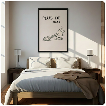 Funny Frog Rum Minimalist Canvas Art Wall Art