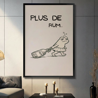 Funny Frog Rum Minimalist Canvas Art Wall Art
