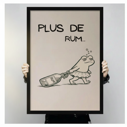 Funny Frog Rum Minimalist Canvas Art Wall Art