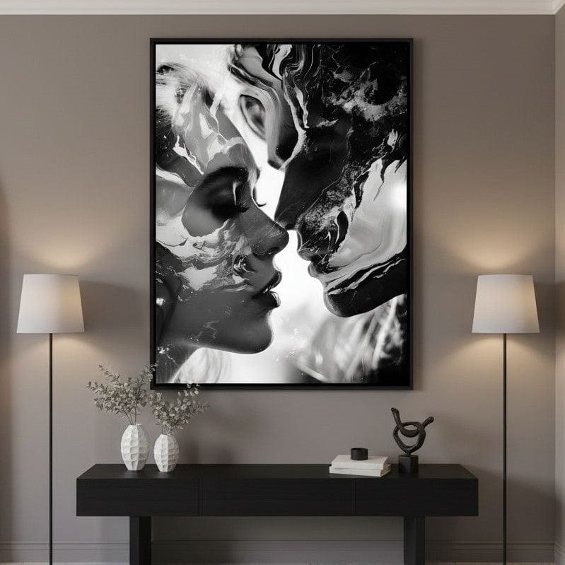 Luminous Liquid Kisses Canvas Wall Art