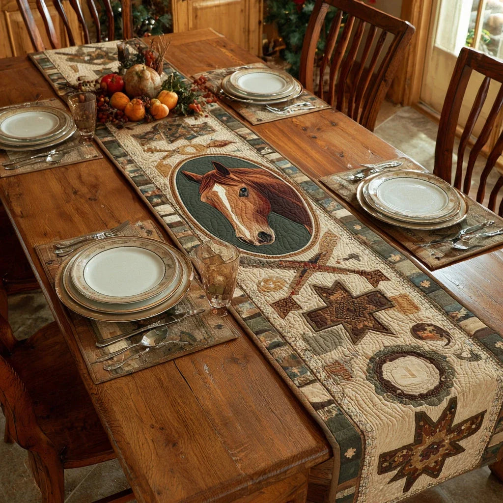 Dusty Gallop Quilted Table Runner