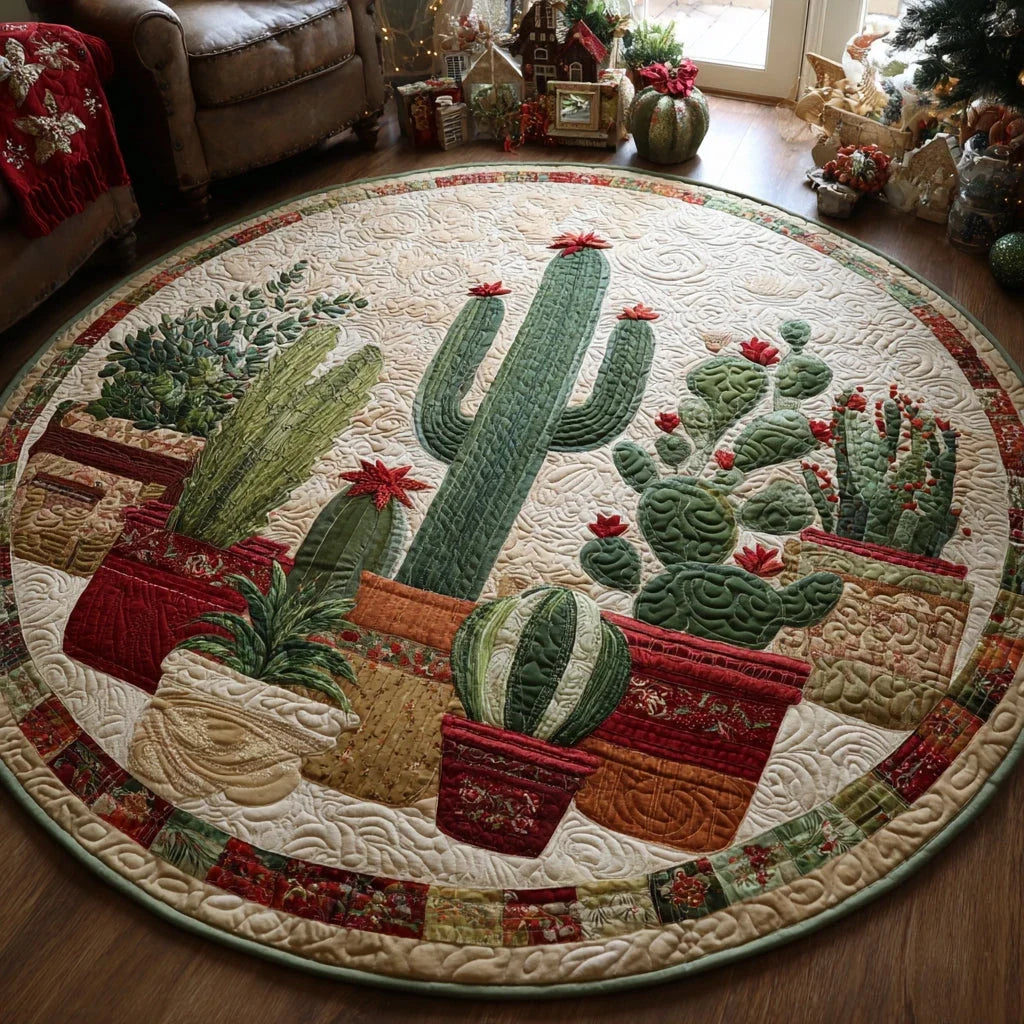 Dusty Horizon Quilted Round Mat