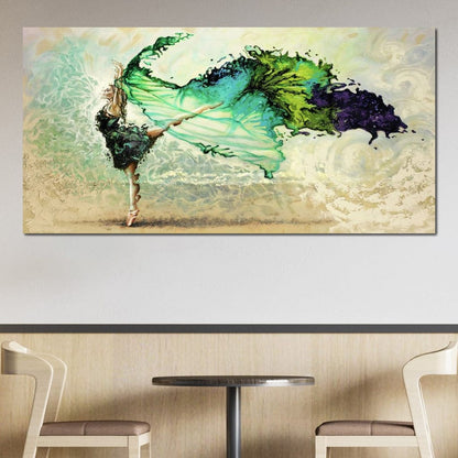 Ballerina Butterfly Canvas Wall Art