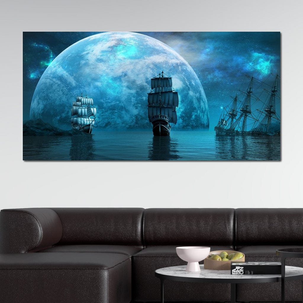 Sailing World Canvas Wall Art
