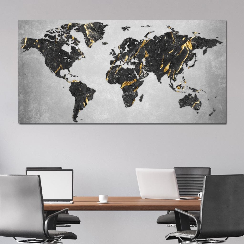World Map 5 - Mateo Canvas Wall Art