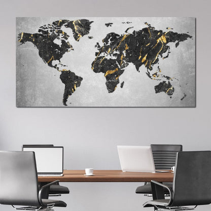 World Map 5 - Mateo Canvas Wall Art